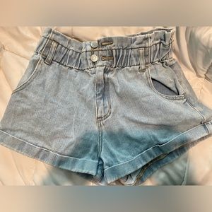 PACSUN paper bag denim mom shorts